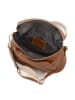 Lucca Baldi Leder-Umhängetasche "Favara" in Hellbraun - (B)24 x (H)19 x (T)7 cm