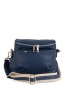 Lucca Baldi Leder-Umhängetasche "Favara" in Dunkelblau - (B)24 x (H)19 x (T)7 cm