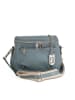 Lucca Baldi Leder-Umhängetasche "Favara" in Petrol - (B)24 x (H)19 x (T)7 cm