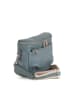 Lucca Baldi Leder-Umhängetasche "Favara" in Petrol - (B)24 x (H)19 x (T)7 cm