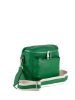 Lucca Baldi Leren schoudertas "Favara" groen - (B)24 x (H)19 x (D)7 cm