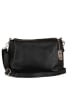 Lucca Baldi Leder-Umhängetasche "Melfi" in Schwarz - (B)26 x (H)19 x (T)9 cm