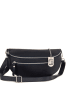 Lucca Baldi Leren schoudertas "Burano" donkerblauw - (B)30 x (H)19 x (D)2 cm
