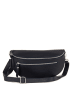 Lucca Baldi Leren schoudertas "Burano" donkerblauw - (B)30 x (H)19 x (D)2 cm