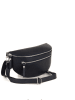 Lucca Baldi Leren schoudertas "Burano" donkerblauw - (B)30 x (H)19 x (D)2 cm