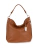 Lucca Baldi Leder-Schultertasche "Bolzano" in Hellbraun - (B)40 x (H)45 x (T)15 cm