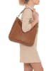 Lucca Baldi Leder-Schultertasche "Bolzano" in Hellbraun - (B)40 x (H)45 x (T)15 cm