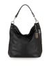 Lucca Baldi Leren schoudertas "Bolzano" zwart - (B)40 x (H)45 x (D)15 cm