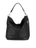 Lucca Baldi Leren schoudertas "Bolzano" zwart - (B)40 x (H)45 x (D)15 cm