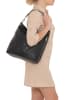 Lucca Baldi Leren schoudertas "Bolzano" zwart - (B)40 x (H)45 x (D)15 cm