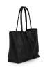 Lucca Baldi Leder-Schultertasche "Spoleto" in Schwarz - (B)34 x (H)28 x (T)14 cm