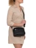 Lucca Baldi Leder-Umhängetasche "Cascina" in Schwarz - (B)22 x (H)18 x (T)9 cm
