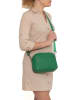 Lucca Baldi Leren schoudertas "Cascina" groen - (B)22 x (H)18 x (D)9 cm