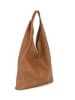 Lucca Baldi Leren shopper "Catanzaro" lichtbruin - (B)46 x (H)35 x (D)5 cm