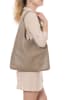 Lucca Baldi Leren shopper "Catanzaro" taupe - (B)46 x (H)35 x (D)5 cm