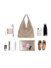 Lucca Baldi Leren shopper "Catanzaro" taupe - (B)46 x (H)35 x (D)5 cm