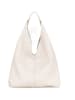 Lucca Baldi Leder-Shopper "Catanzaro" in Beige - (B)45 x (H)36 x (T)5 cm