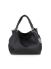 Lucca Baldi Leren handtas "Viareggio" zwart - (B)33 x (H)28 x (D)16 cm