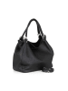 Lucca Baldi Leren handtas "Viareggio" zwart - (B)33 x (H)28 x (D)16 cm