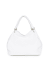 Lucca Baldi Leder-Henkeltasche "Viareggio" in Weiß - (B)33 x (H)28 x (T)16 cm