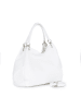 Lucca Baldi Leren handtas "Viareggio" wit - (B)33 x (H)28 x (D)16 cm