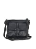 Just B Different Leder-Umhängetasche "Foggia" in Schwarz - (B)24 x (H)21 x (T)7 cm