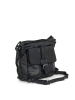 Just B Different Leder-Umhängetasche "Foggia" in Schwarz - (B)24 x (H)21 x (T)7 cm