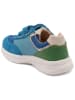 bisgaard Leder-Sneakers in Blau/ Grün