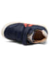 bisgaard Leder-Sneakers in Dunkelblau/ Rot