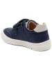 bisgaard Leder-Sneakers in Dunkelblau/ Rot