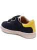 bisgaard Leren sneakers donkerblauw/geel