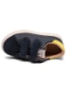 bisgaard Leren sneakers donkerblauw/geel
