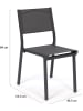 Inkazen 2-delige set: tuinstoelen antraciet - (B)46,5 x (H)84 x (D)55,5 cm