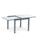 Inkazen Ausziehbarer Gartentisch in Grau - (B)90 x (H)73 x (T)90 cm