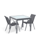 Inkazen Ausziehbarer Gartentisch in Grau - (B)90 x (H)73 x (T)90 cm