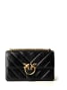 Pinko Leder-Umhängetasche in Schwarz - (B)21 x (H)15 x (T)6 cm