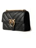 Pinko Leder-Umhängetasche in Schwarz - (B)21 x (H)15 x (T)6 cm