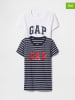 GAP 2er-Set: Shirts in Dunkelblau/ Weiß