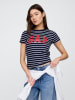 GAP 2er-Set: Shirts in Dunkelblau/ Weiß