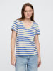 GAP Shirt in Blau/ Weiß