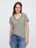 GAP Shirt in Khaki/ Weiß