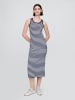 GAP Kleid in Dunkelblau/ Weiß