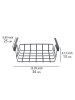 Wenko Inhangmand "Klea" zwart - (B)25 x (H)13 x (D)34 cm