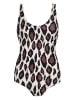 SHORT STORIES Badeanzug in Schwarz/ Creme/ Braun