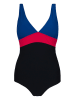 SHORT STORIES Badpak zwart/blauw/rood