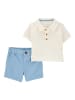 carter's 2tlg. Outfit in Creme/ Hellblau