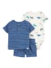 carter's 3tlg. Outfit in Weiß/ Blau