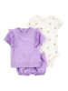 carter's 3tlg. Outfit in Creme/ Lila