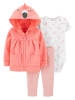 carter's 3tlg. Outfit in Pink/ Weiß