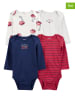 carter's 4-delige set: rompers wit/donkerblauw/rood